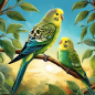 Preview: Diamond Painting Wellensittiche